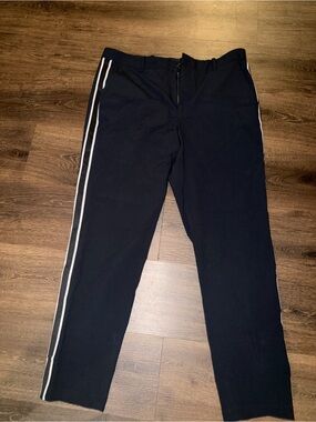INC International Concepts Black Pants with White Side Stripes